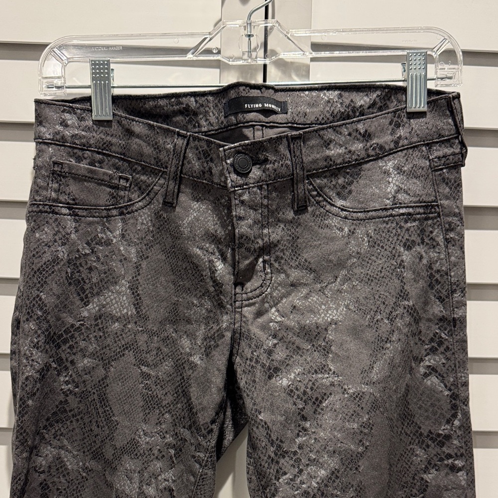Flying Monkey Nwot Snake Metallic Patterned Skinn… - image 2
